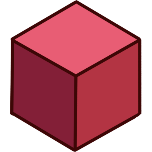 a red cube.